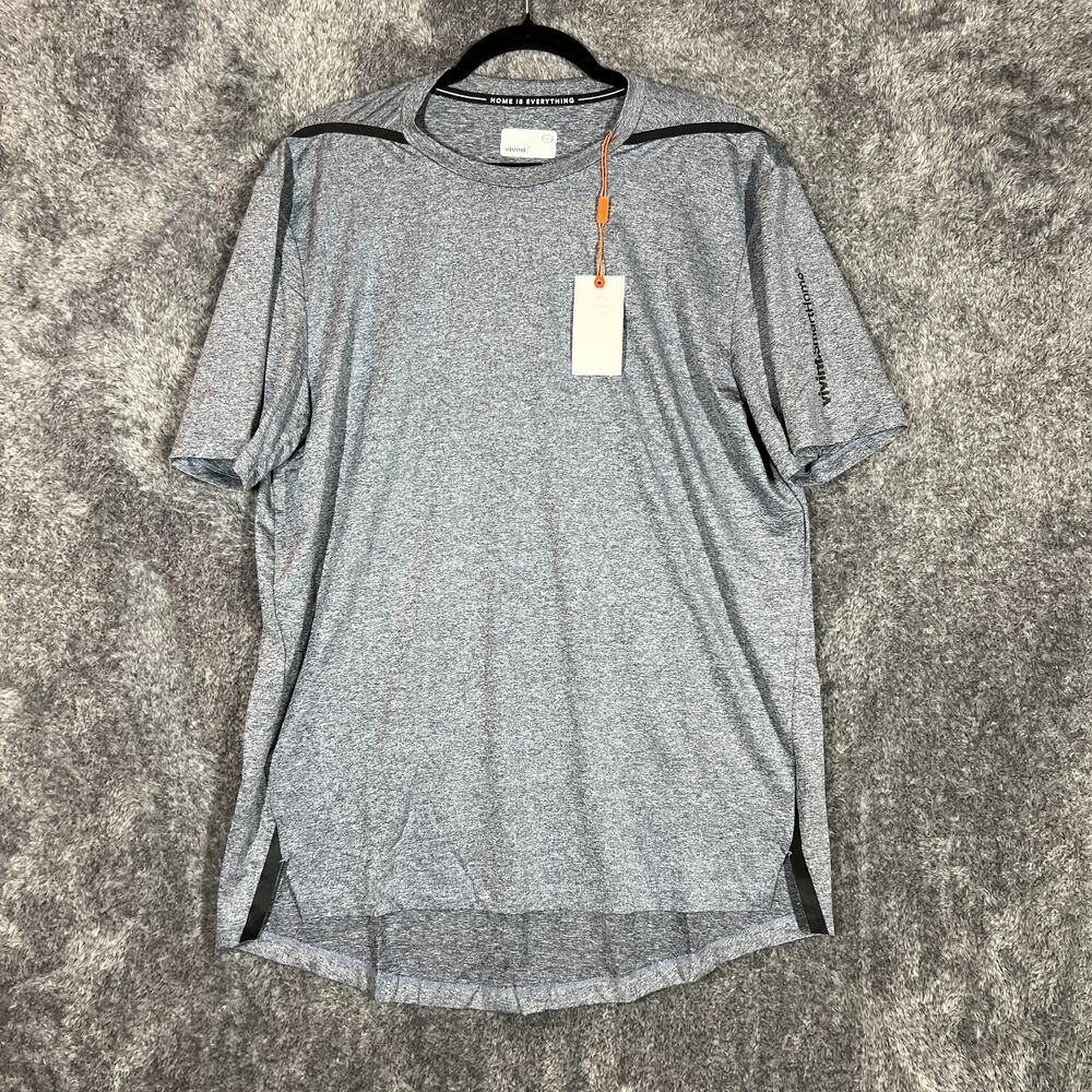 Vivint Shirt Mens Large Gray Performance Short Sleeve Crewneck Employee New